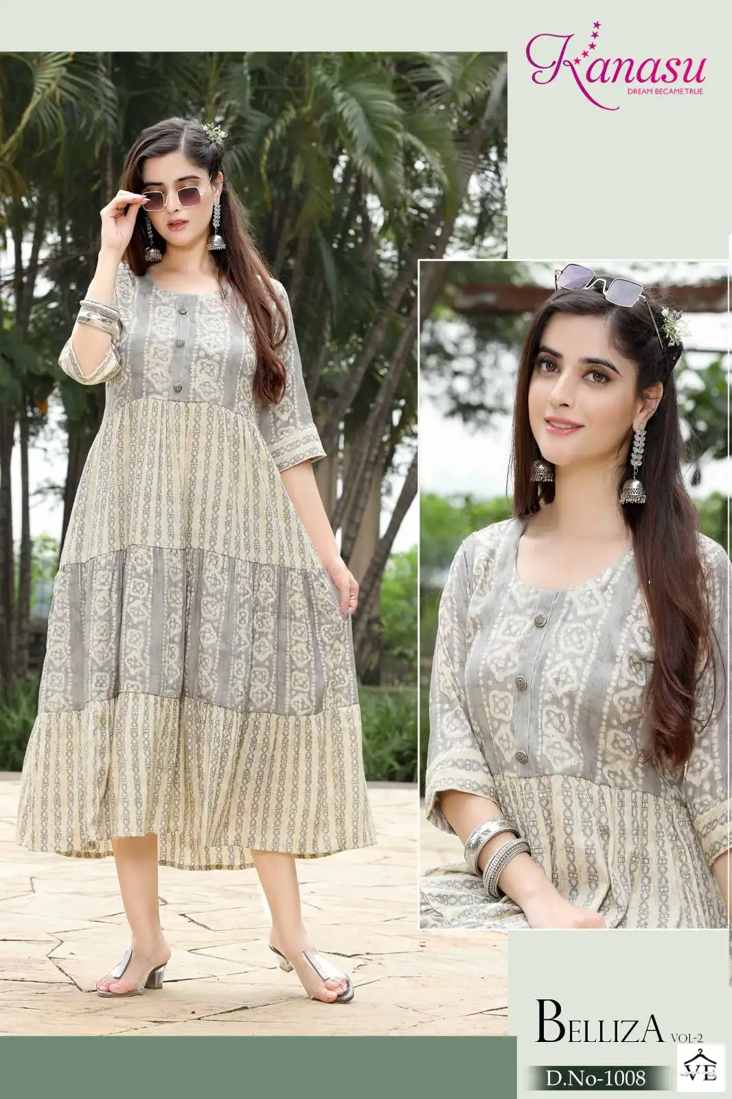Kanasu Belliza Vol 2 Heavy Rayon Wholesale Kurti Catalog — Wholesale Kurtis, Belliza Designer wholesale from Surat - Gallery Image 8
