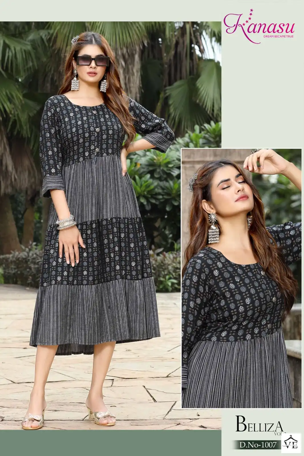 Kanasu Belliza Vol 2 Heavy Rayon Wholesale Kurti Catalog — Wholesale Kurtis, Belliza Designer wholesale from Surat - Gallery Image 9