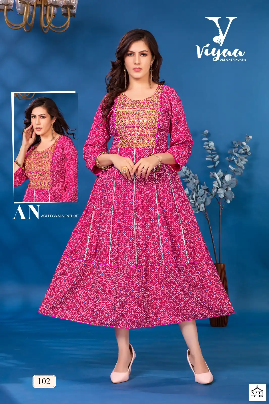 Viyaa Bandhej Vol 1 Pure Rayon Wholesale Kurti Catalog — Wholesale Kurtis, MPA wholesale from Surat - Gallery Image 2