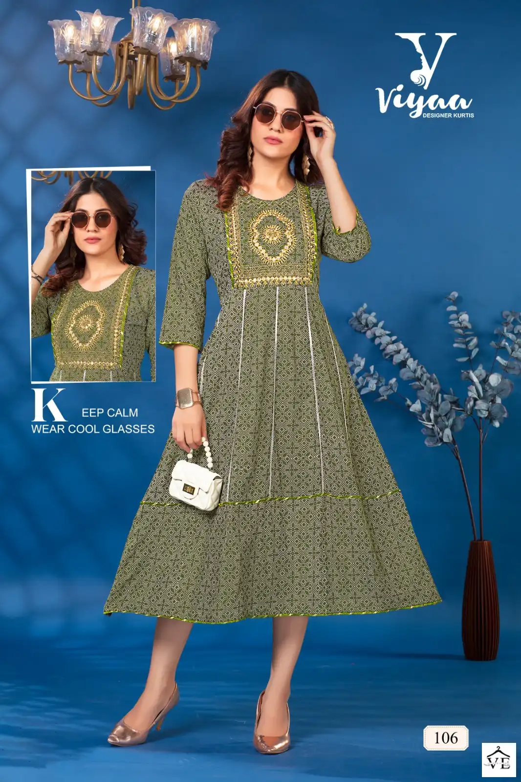 Viyaa Bandhej Vol 1 Pure Rayon Wholesale Kurti Catalog — Wholesale Kurtis, MPA wholesale from Surat - Gallery Image 4