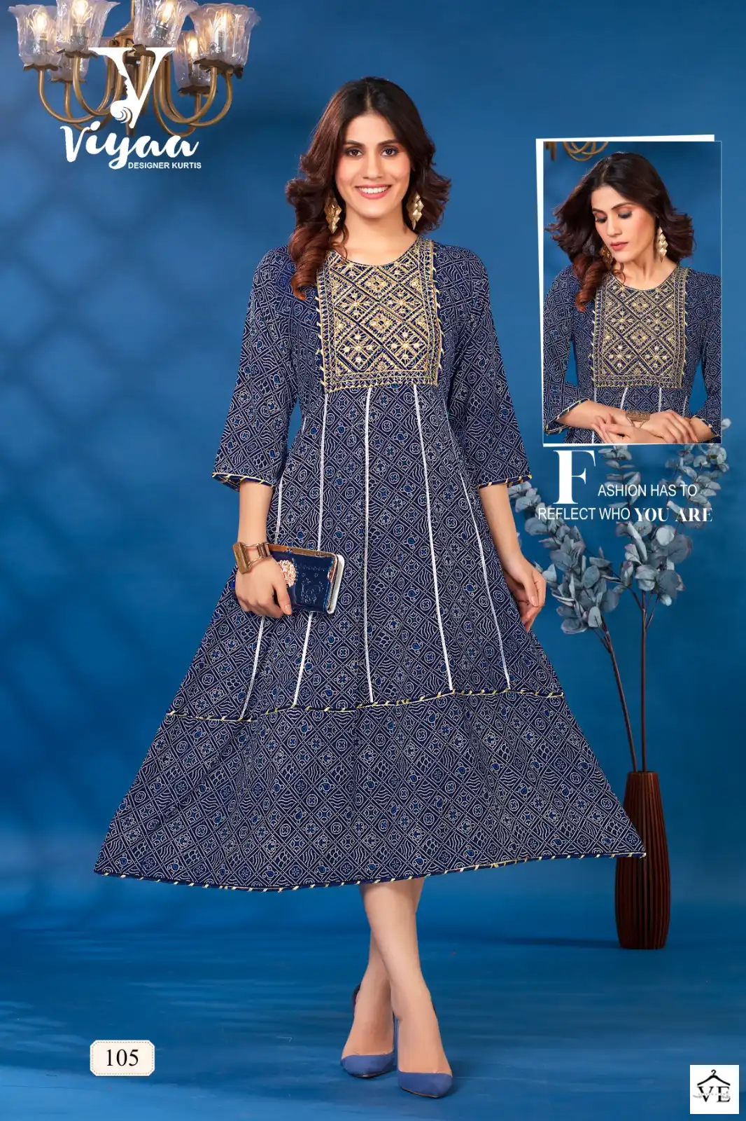 Viyaa Bandhej Vol 1 Pure Rayon Wholesale Kurti Catalog — Wholesale Kurtis, MPA wholesale from Surat - Gallery Image 5