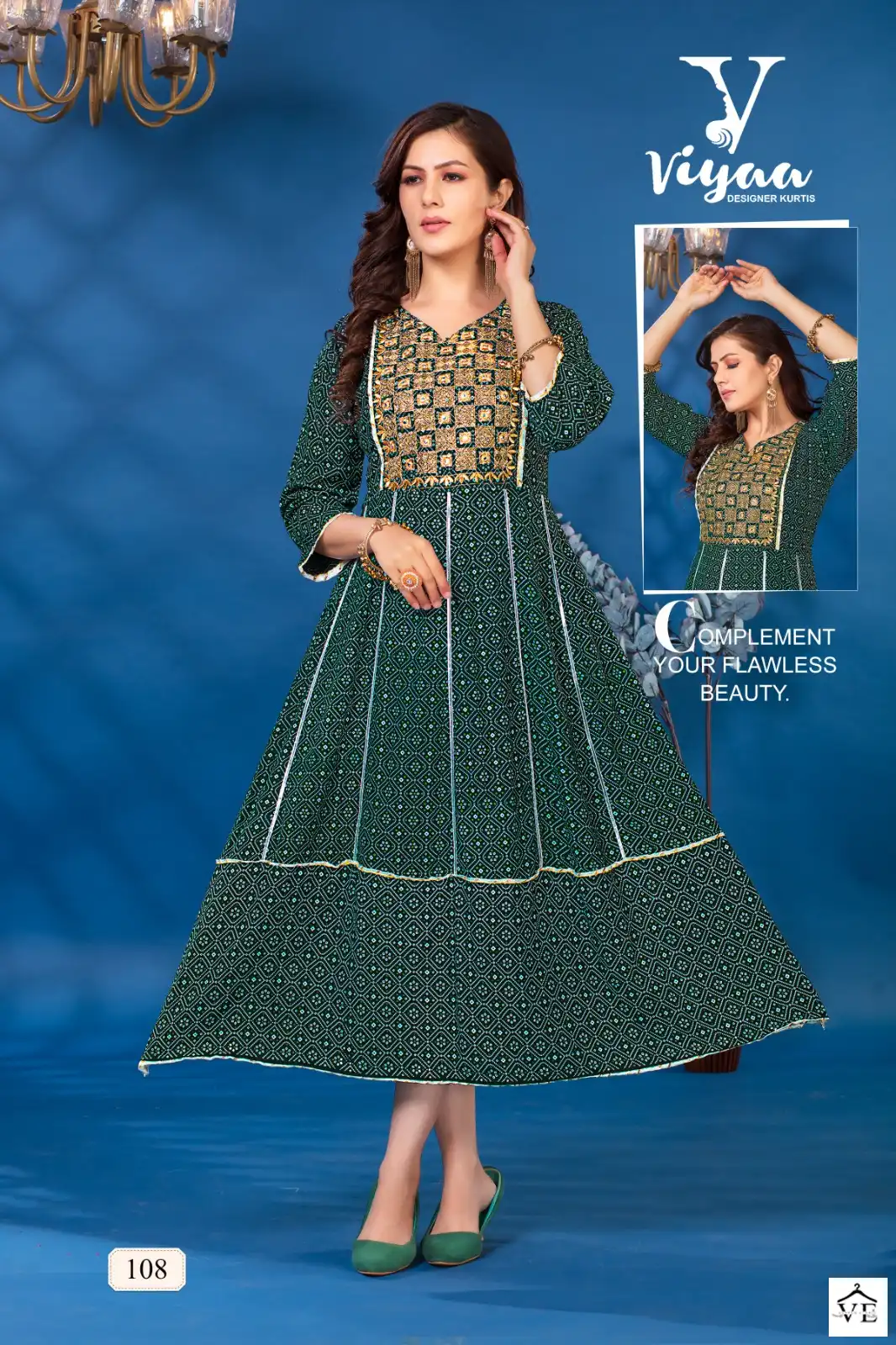 Viyaa Bandhej Vol 1 Pure Rayon Wholesale Kurti Catalog — Wholesale Kurtis, MPA wholesale from Surat - Gallery Image 7