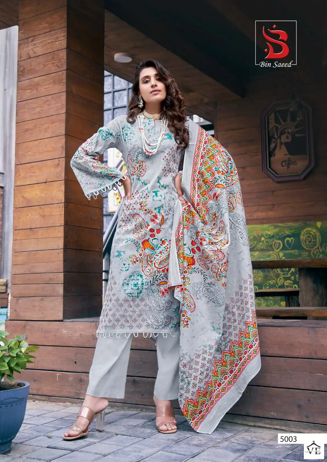 Yashika Bin Saeed Mahnoor Vol 5 Pure Lawn Wholesale Pakistani Suits Catalog — Wholesale Salwar Suits, MPA wholesale from Surat - Gallery Image 4