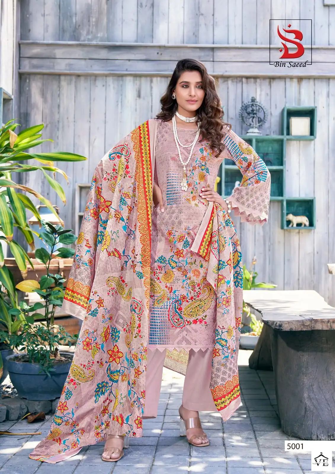 Yashika Bin Saeed Mahnoor Vol 5 Pure Lawn Wholesale Pakistani Suits Catalog — Wholesale Salwar Suits, MPA wholesale from Surat - Gallery Image 5