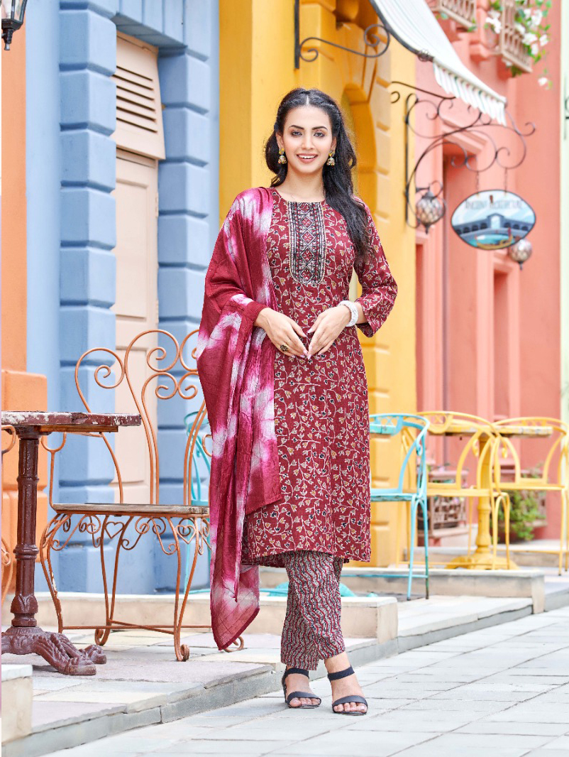 Vardan Ethnic Block Buster Heavy Rayon Print Wholesale Readymade Salwar Suit Catalog — Wholesale Salwar Suits, MPA wholesale from Surat - Gallery Image 3