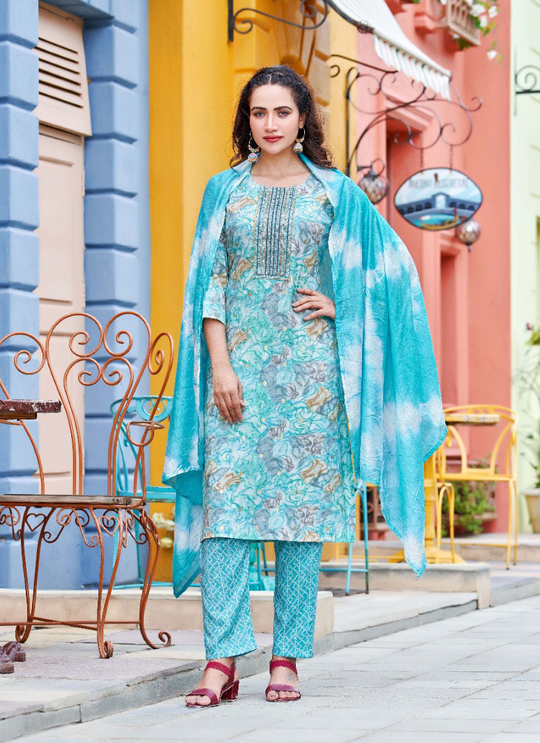Vardan Ethnic Block Buster Heavy Rayon Print Wholesale Readymade Salwar Suit Catalog — Wholesale Salwar Suits, MPA wholesale from Surat - Gallery Image 6