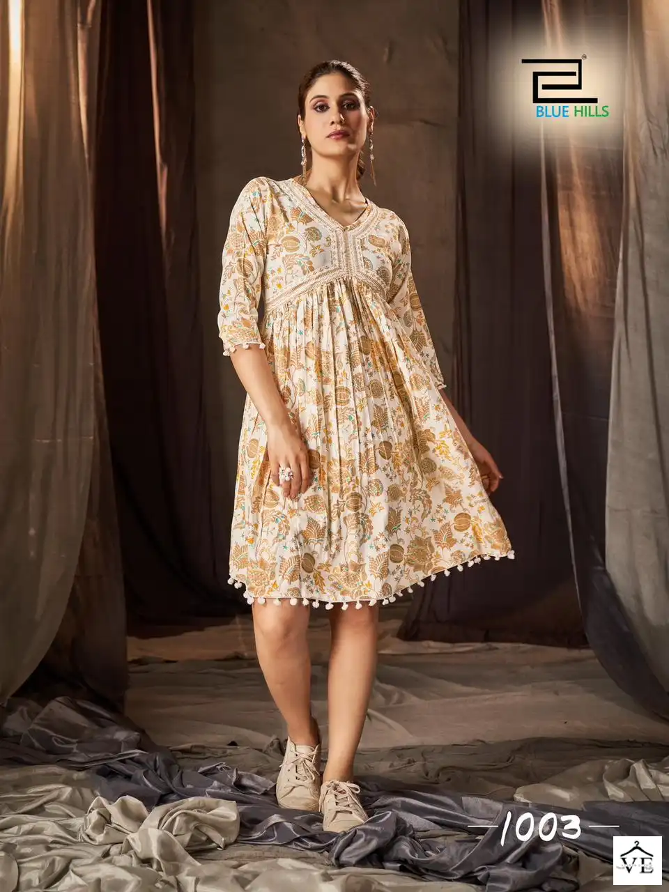 Blue Hills Barbie Rayon 14Kg Wholesale Tunics Catalog — Wholesale Kurtis, MPA wholesale from Surat — view 4