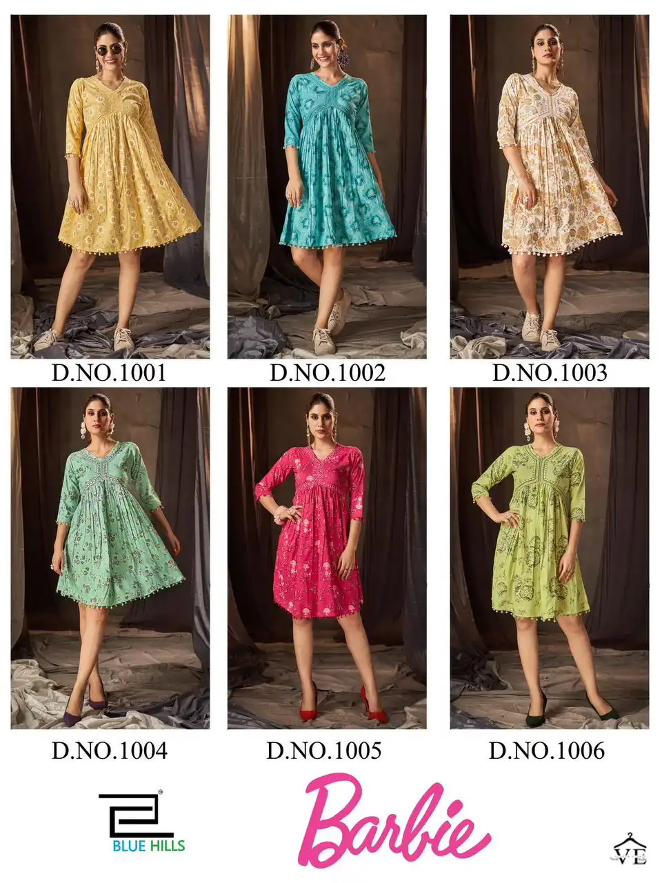 Blue Hills Barbie Rayon 14Kg Wholesale Tunics Catalog — Wholesale Kurtis, MPA wholesale from Surat — view 6