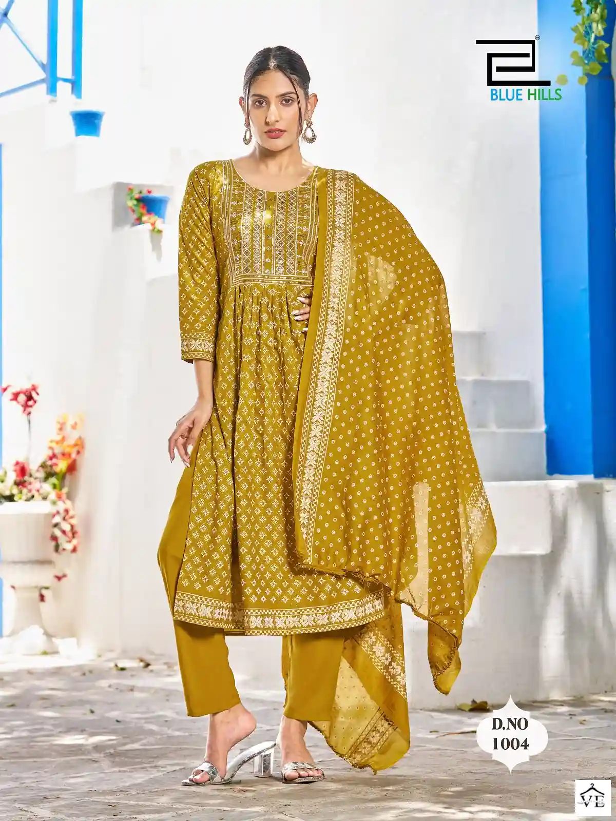 Blue Hills Festival Night Rayon 14Kg Wholesale Readymade Suits Catalog — Wholesale Salwar Suits, MPA wholesale from Surat - Gallery Image 4