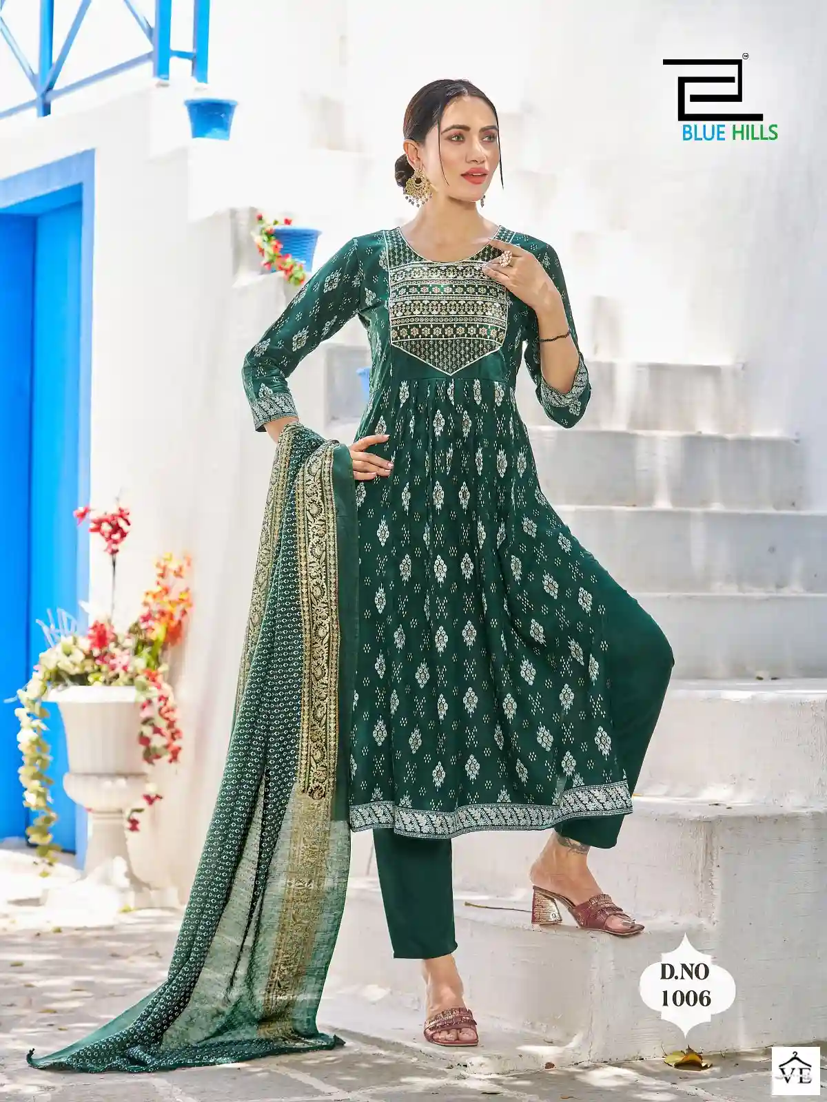 Blue Hills Festival Night Rayon 14Kg Wholesale Readymade Suits Catalog — Wholesale Salwar Suits, MPA wholesale from Surat - Gallery Image 5