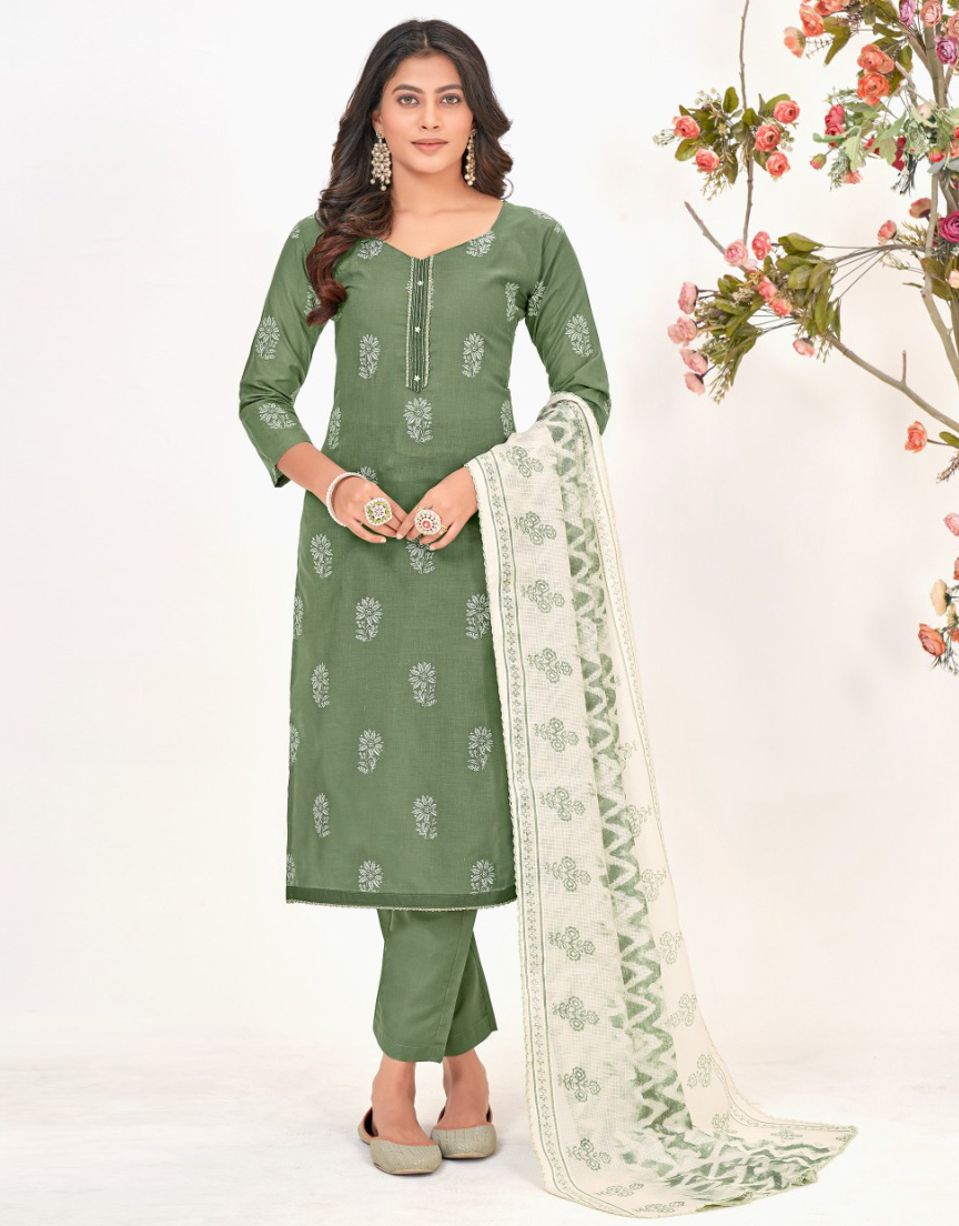 Bipson Bmw 2089 Pure Cotton Wholesale Salwar Suit Catalog — Wholesale Salwar Suits, MPA wholesale from Surat — view 1