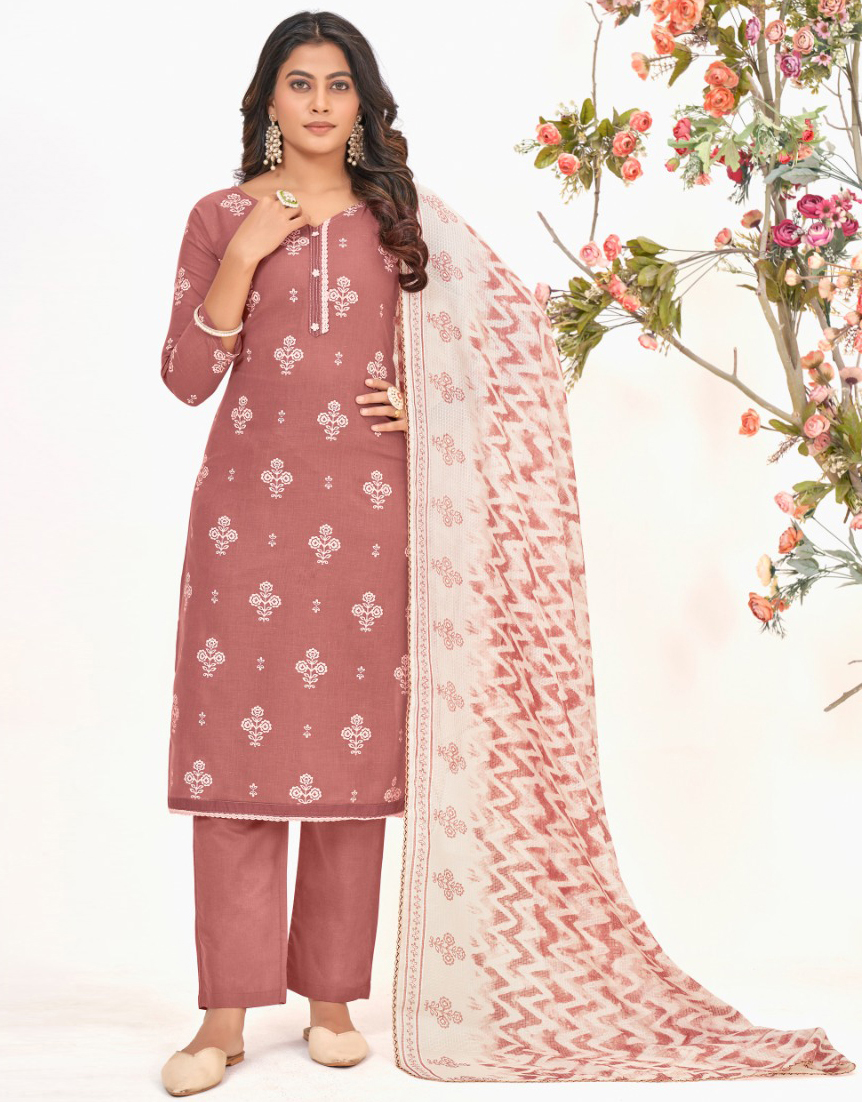 Bipson Bmw 2090 Pure Cotton Wholesale Salwar Suit Catalog — Wholesale Salwar Suits, MPA wholesale from Surat — view 1