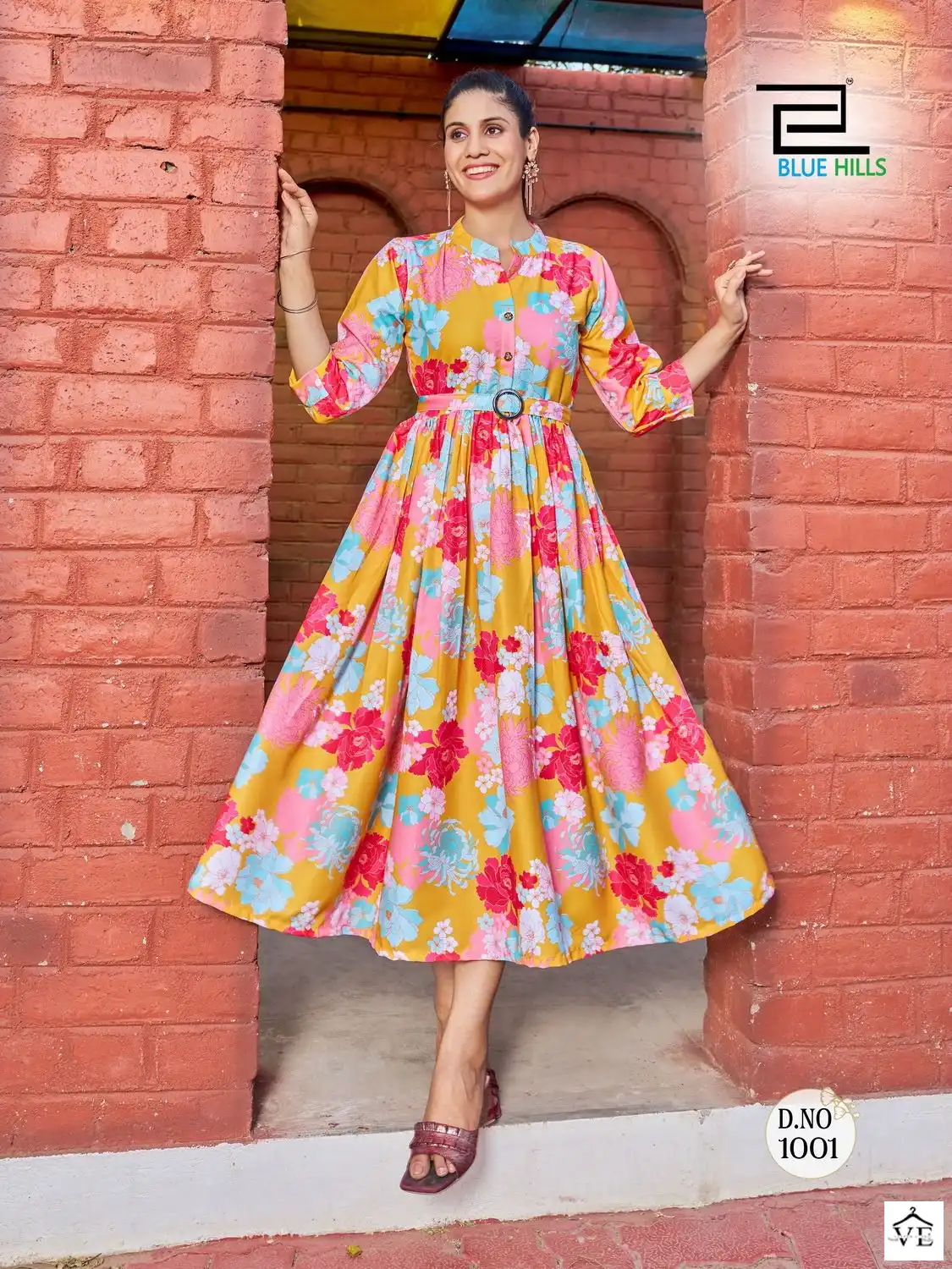 Blue Hills Bollywood Vol 1 Poly Rayon Wholesale Gown Catalog — Wholesale Kurtis, MPA wholesale from Surat — view 2