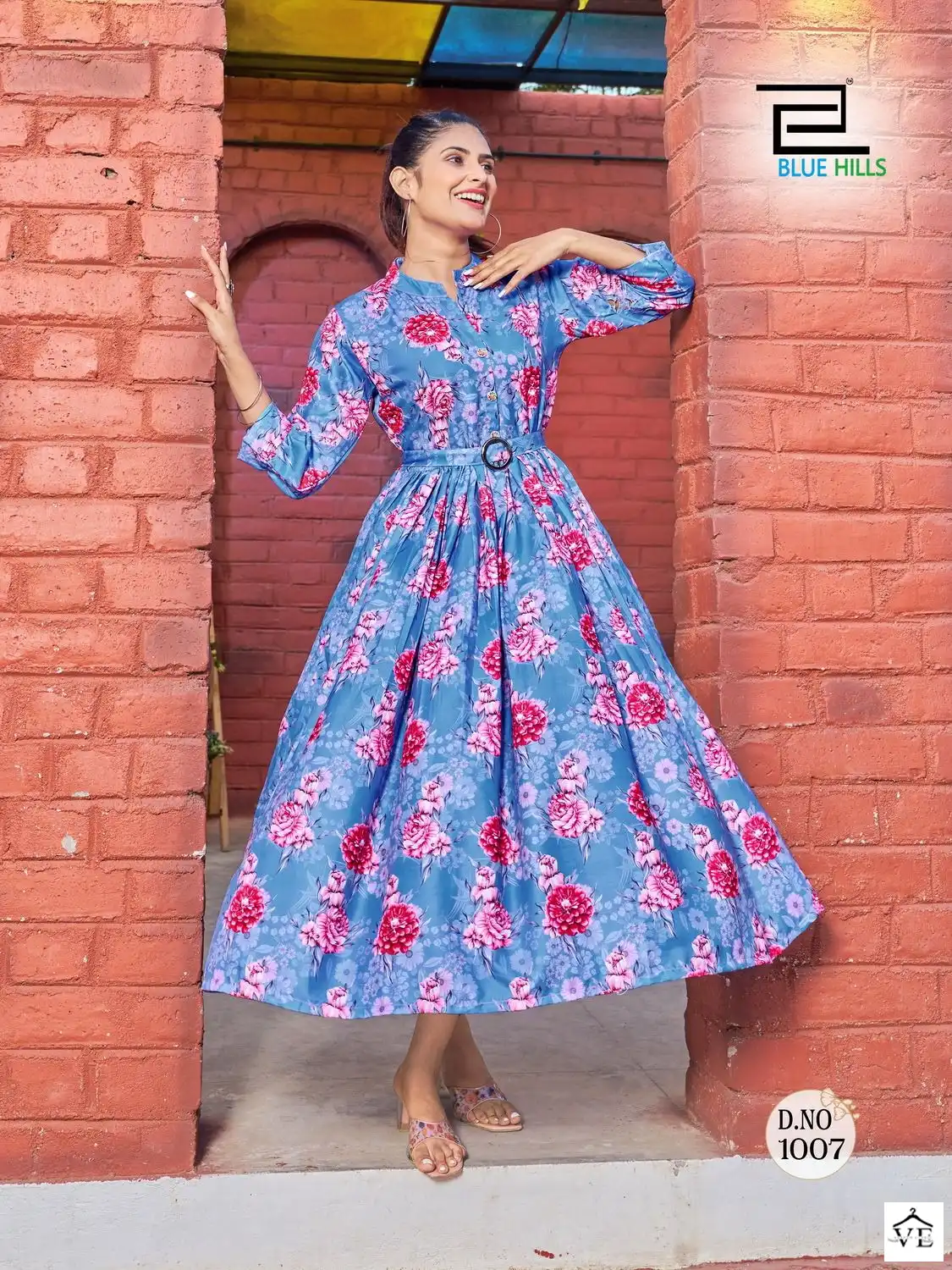 Blue Hills Bollywood Vol 1 Poly Rayon Wholesale Gown Catalog — Wholesale Kurtis, MPA wholesale from Surat — view 3