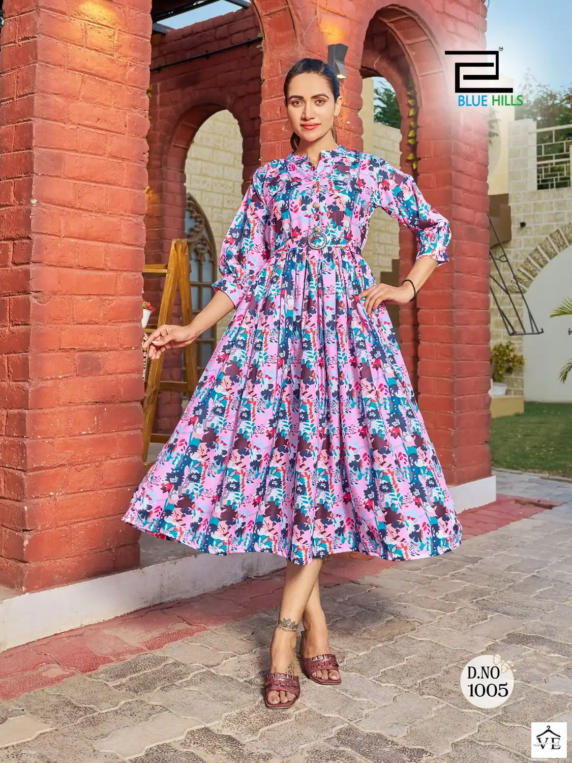 Blue Hills Bollywood Vol 1 Poly Rayon Wholesale Gown Catalog — Wholesale Kurtis, MPA wholesale from Surat — view 4