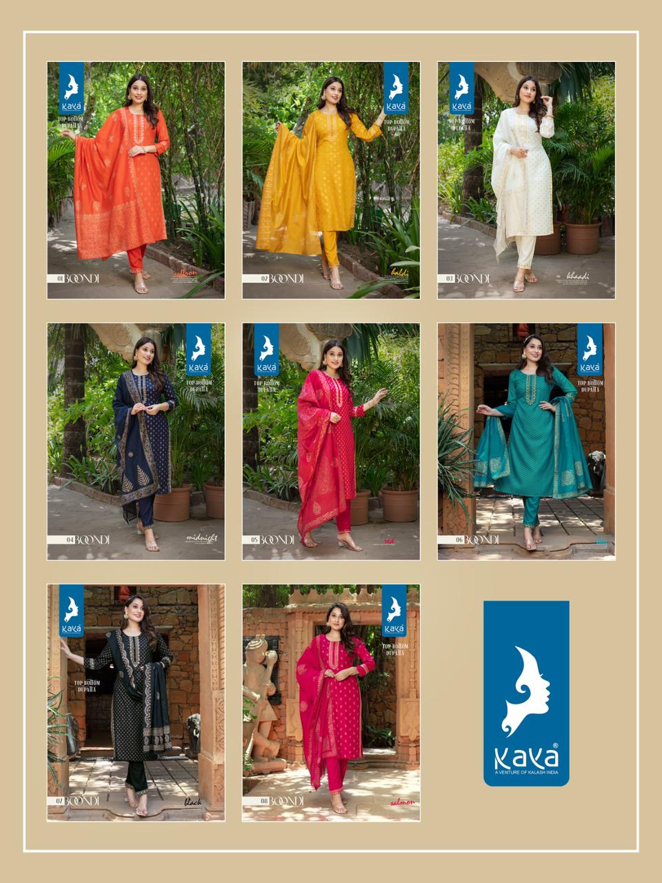 Kaya Boondi Rayon Wholesale Readymade Salwar Suit Catalog — Wholesale Salwar Suits, MPA wholesale from Surat — view 9