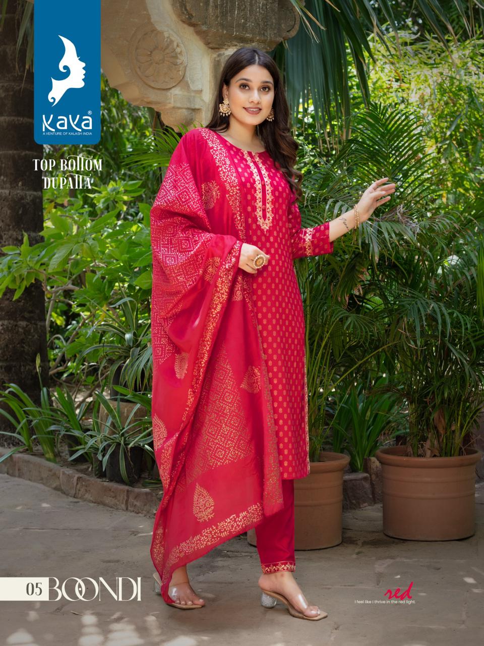 Kaya Boondi Rayon Wholesale Readymade Salwar Suit Catalog — Wholesale Salwar Suits, MPA wholesale from Surat - Gallery Image 3