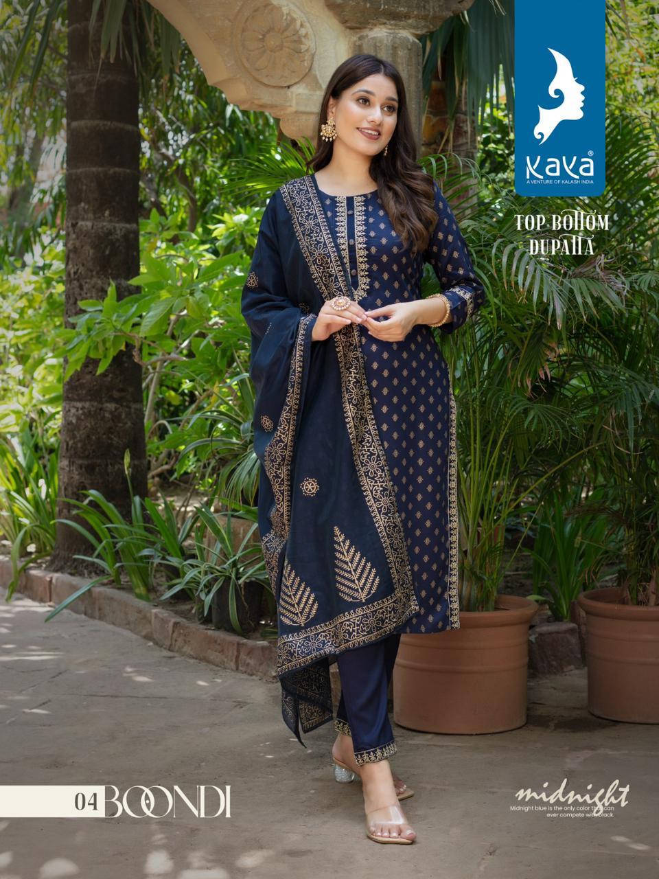 Kaya Boondi Rayon Wholesale Readymade Salwar Suit Catalog — Wholesale Salwar Suits, MPA wholesale from Surat - Gallery Image 5