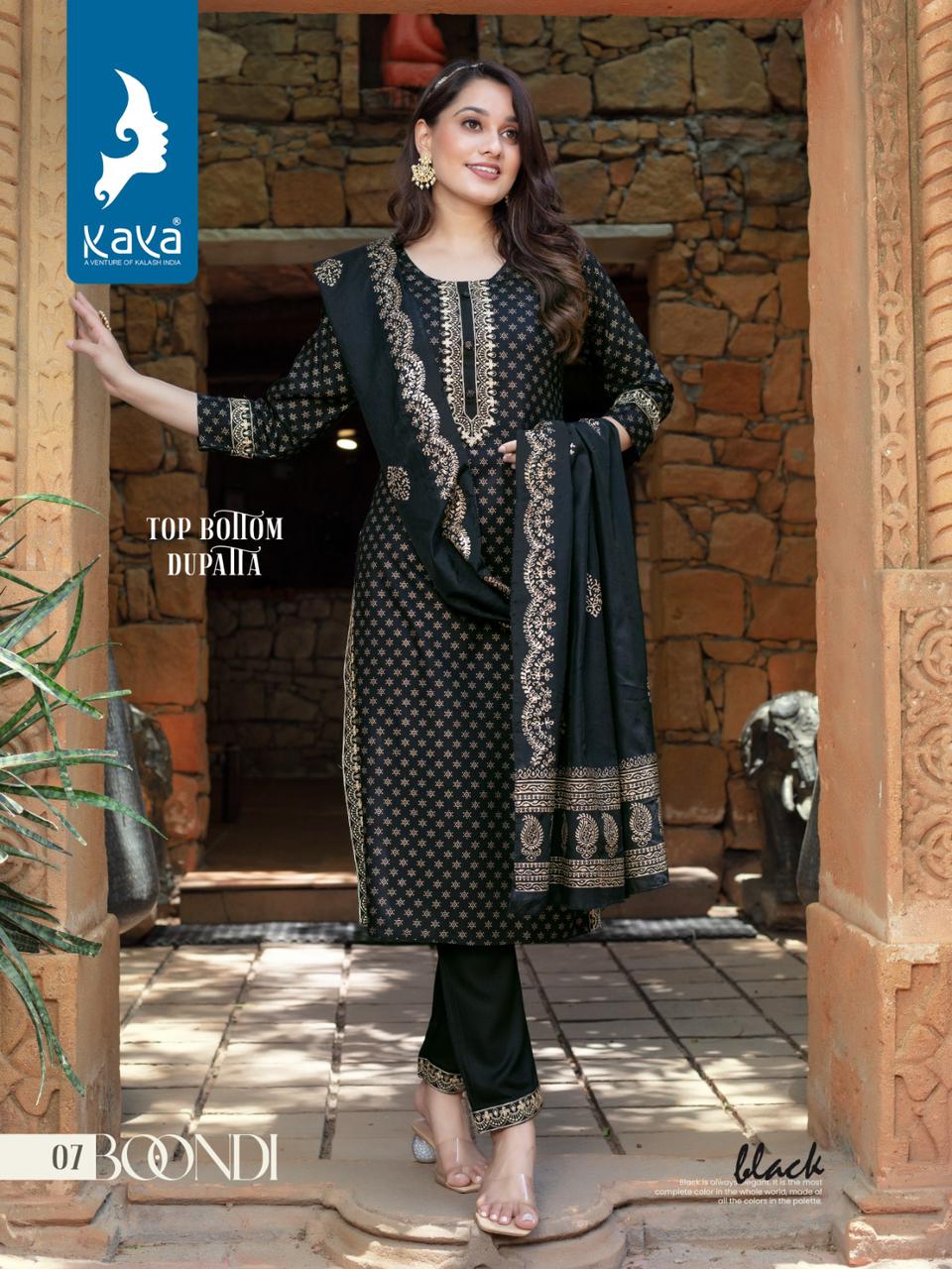 Kaya Boondi Rayon Wholesale Readymade Salwar Suit Catalog — Wholesale Salwar Suits, MPA wholesale from Surat - Gallery Image 6