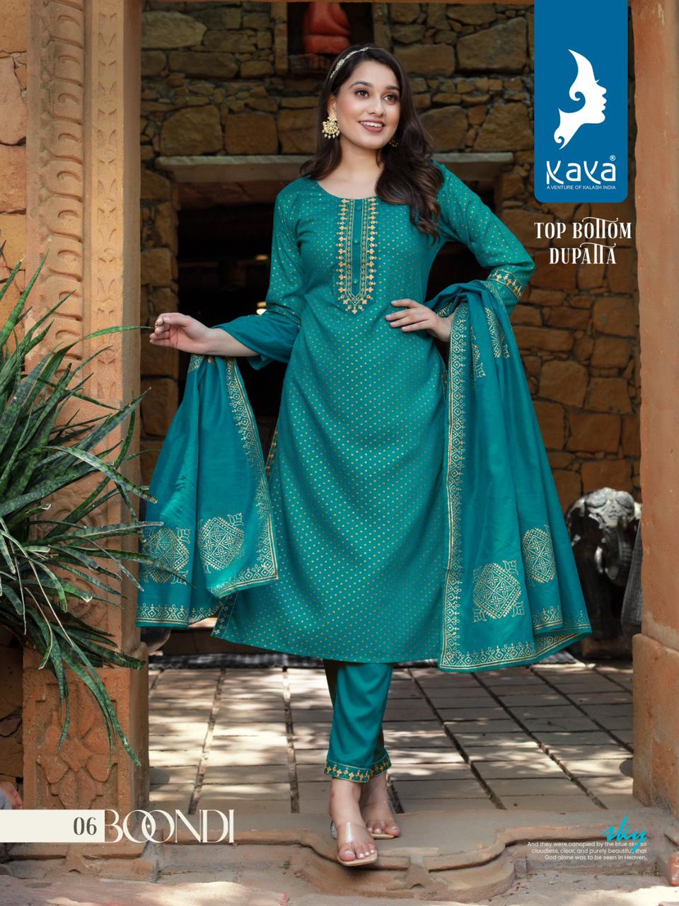 Kaya Boondi Rayon Wholesale Readymade Salwar Suit Catalog — Wholesale Salwar Suits, MPA wholesale from Surat - Gallery Image 8