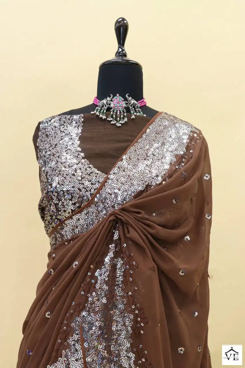 Vardan Ethnic BT-1174 Georgette Wholesale Saree — Wholesale Sarees, MPA wholesale from Surat — view 5