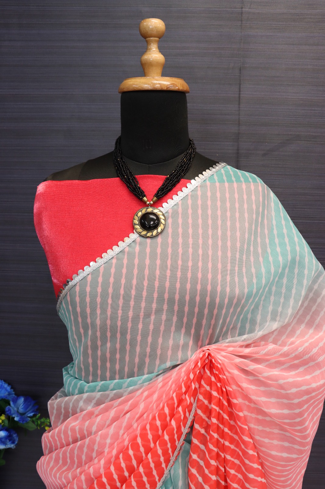 Vardan Ethnic BT 331 Soft T.B Organza Silk Wholesale Saree — Wholesale Sarees, MPA wholesale from Surat - Gallery Image 4