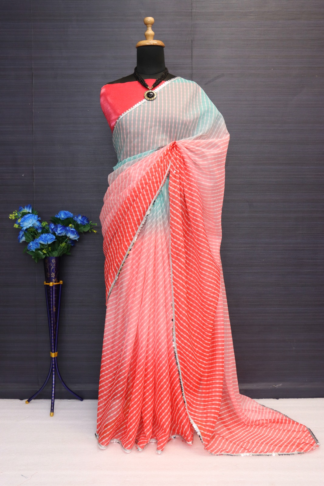 Vardan Ethnic BT 331 Soft T.B Organza Silk Wholesale Saree — Wholesale Sarees, MPA wholesale from Surat - Gallery Image 5