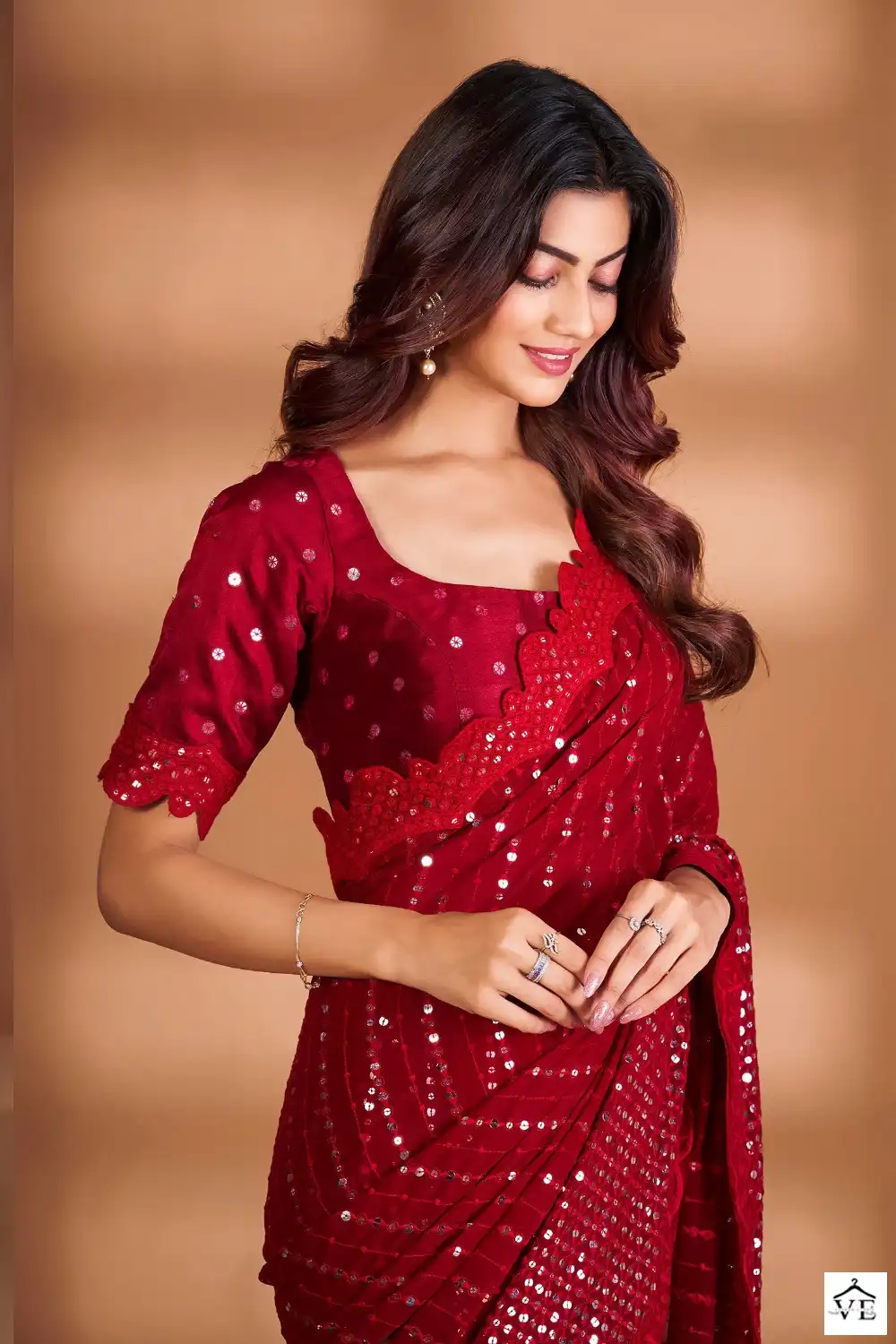 Vardan Ethnic BT-361 Soft Georgette Wholesale Designer Saree — Wholesale Sarees, MPA wholesale from Surat - Gallery Image 2