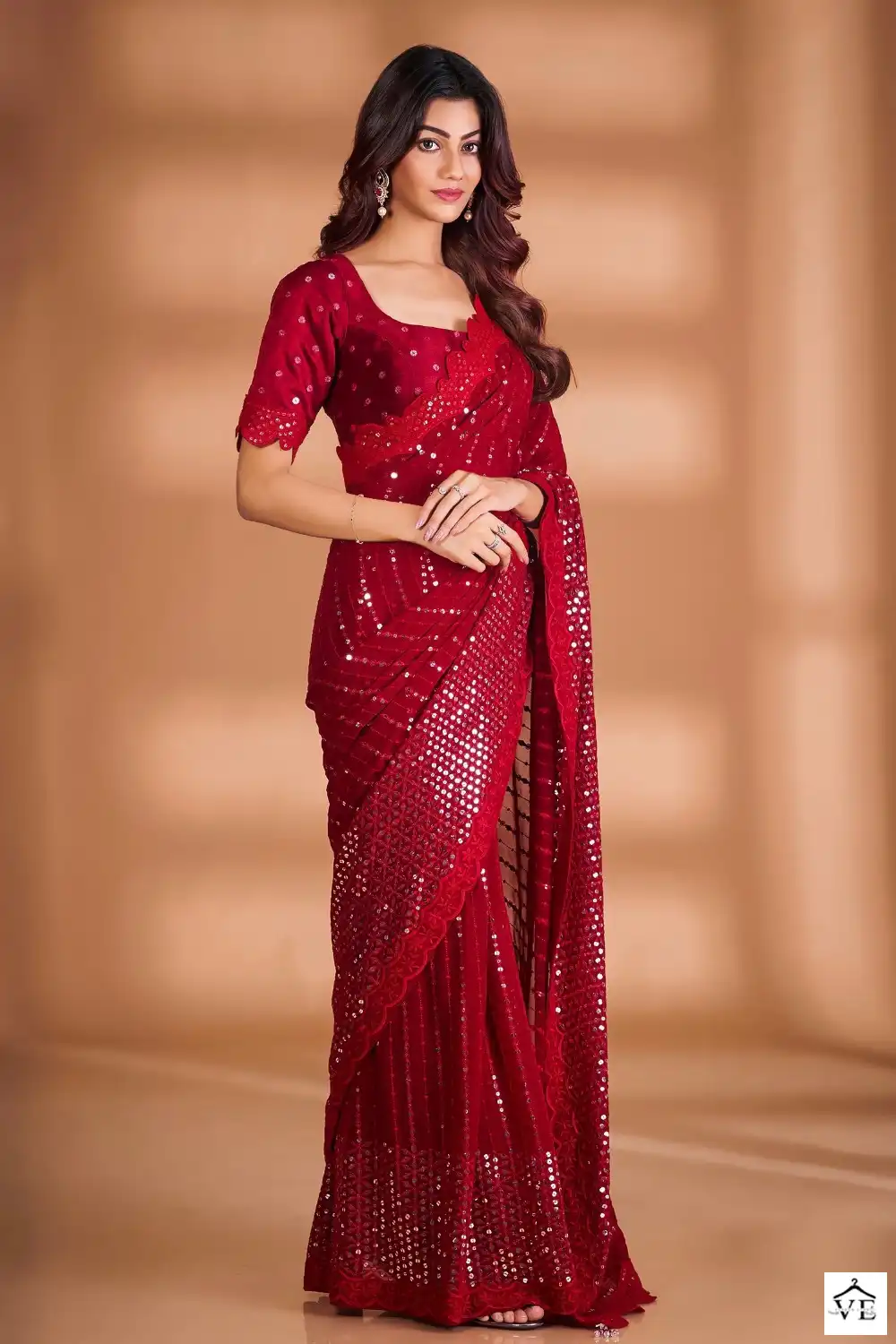 Vardan Ethnic BT-361 Soft Georgette Wholesale Designer Saree — Wholesale Sarees, MPA wholesale from Surat - Gallery Image 3