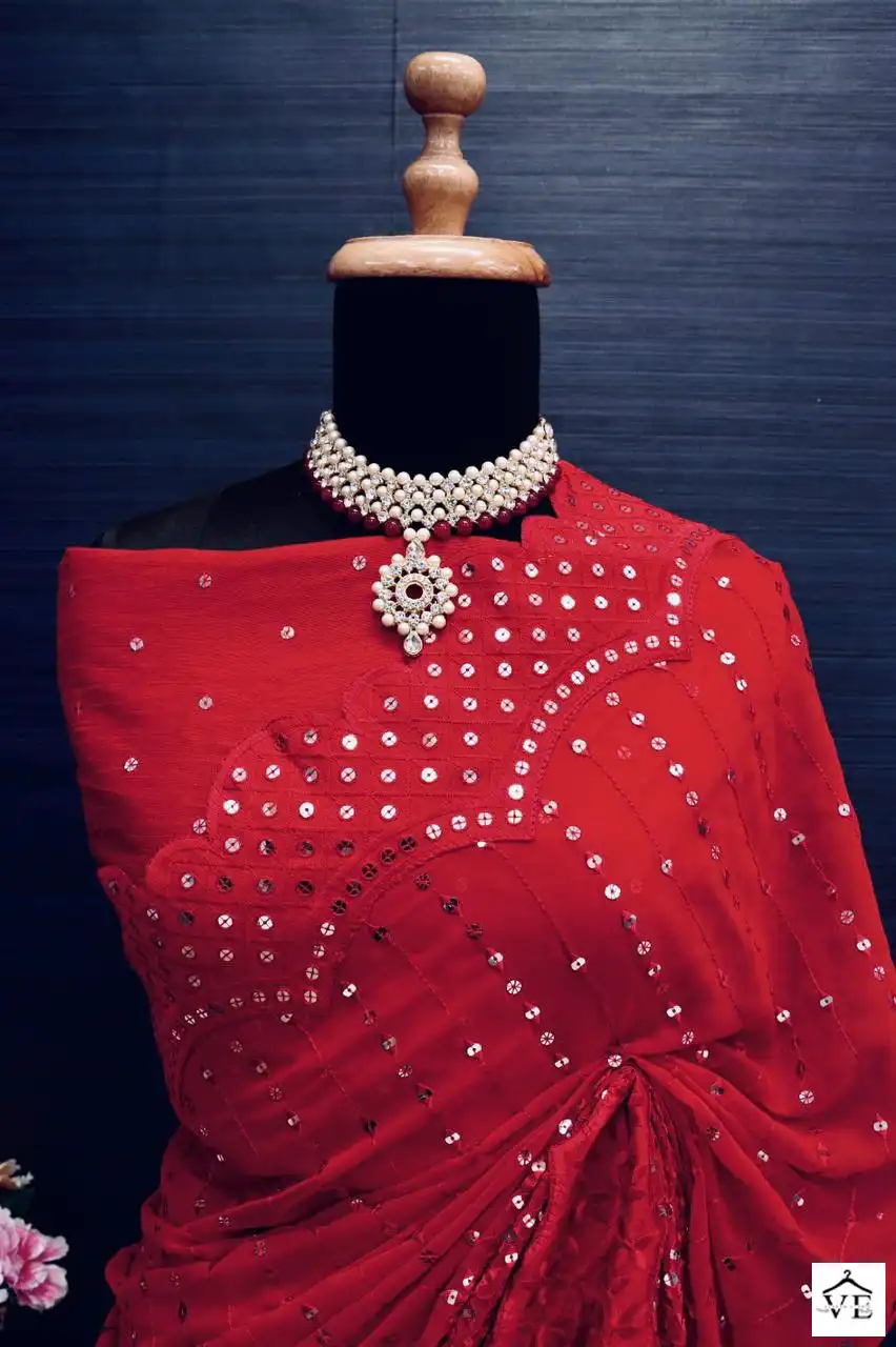 Vardan Ethnic BT-361 Soft Georgette Wholesale Designer Saree — Wholesale Sarees, MPA wholesale from Surat — view 6
