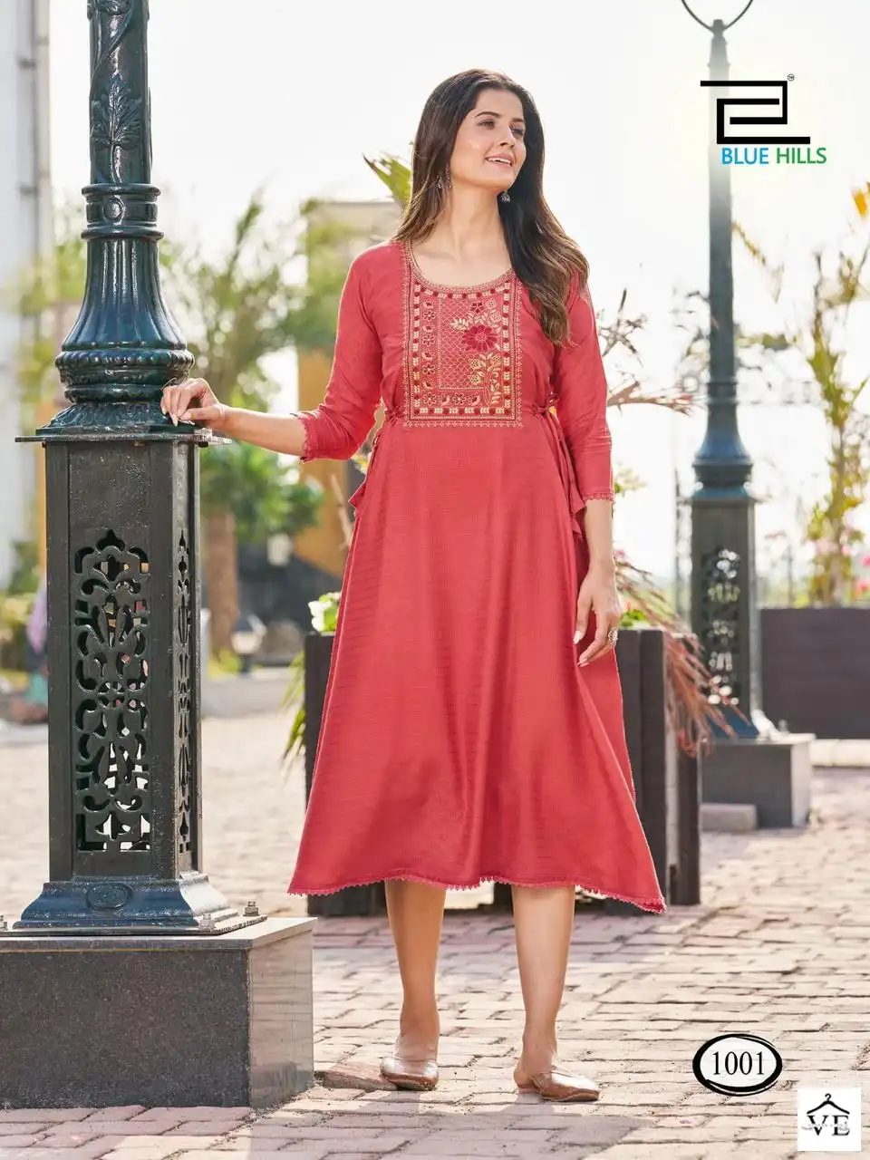 Blue Hills Butter Scotch Viscose Dobby Wholesale Midi Style Kurti Catalog — Wholesale Kurtis, MPA wholesale from Surat - Gallery Image 6