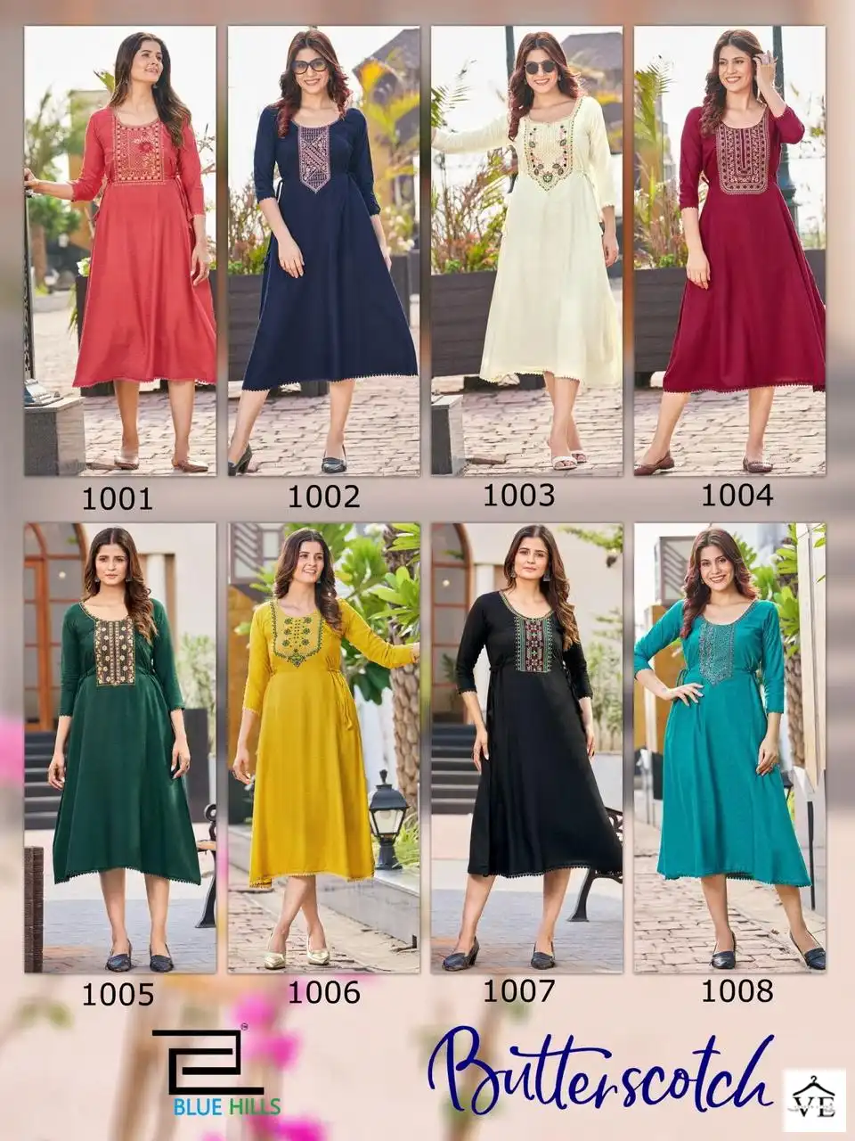 Blue Hills Butter Scotch Viscose Dobby Wholesale Midi Style Kurti Catalog — Wholesale Kurtis, MPA wholesale from Surat — view 10