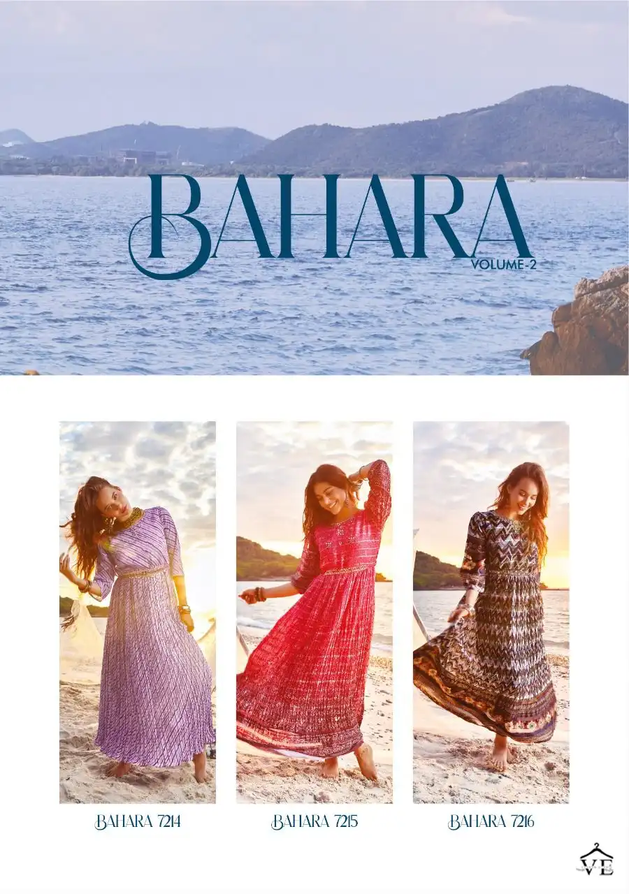 Anju Fabrics Bahara Vol 2 Pure Georgette Wholesale Designer Gown Catalog — Wholesale Kurtis, MPA wholesale from Surat — view 7