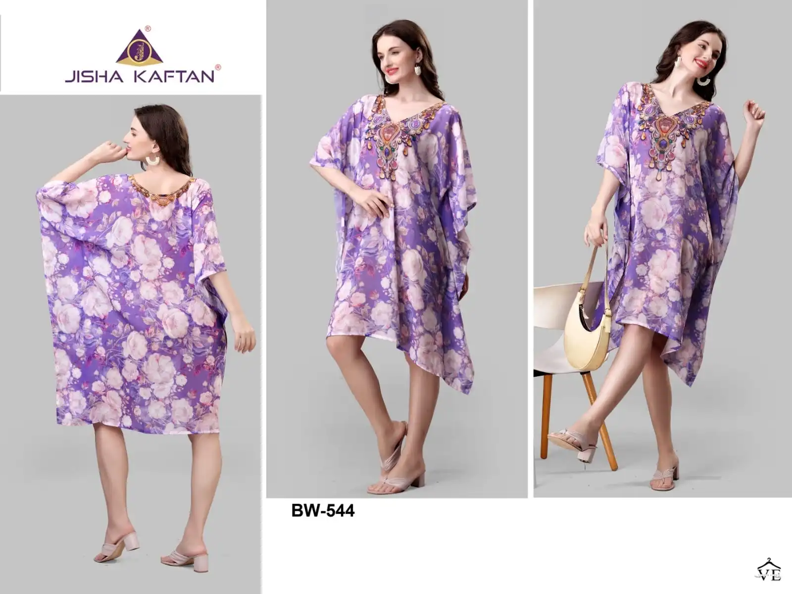 Jelite Beachwear Weightless Georgette Wholesale Kaftan Catalog — Wholesale Kurtis, MPA wholesale from Surat — view 8