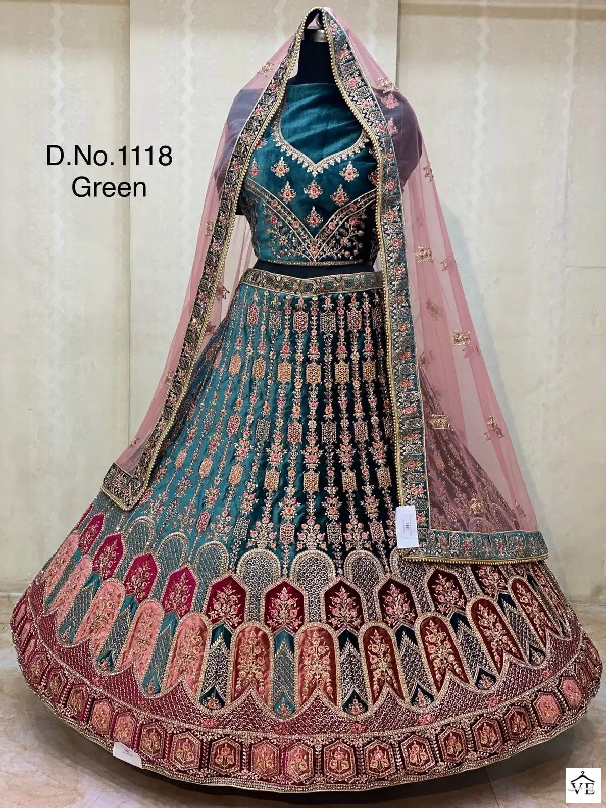 Pc Bridal Velvet Wholesale Lehenga Catalog — Wholesale Lehenga, MPA wholesale from Surat — view 3