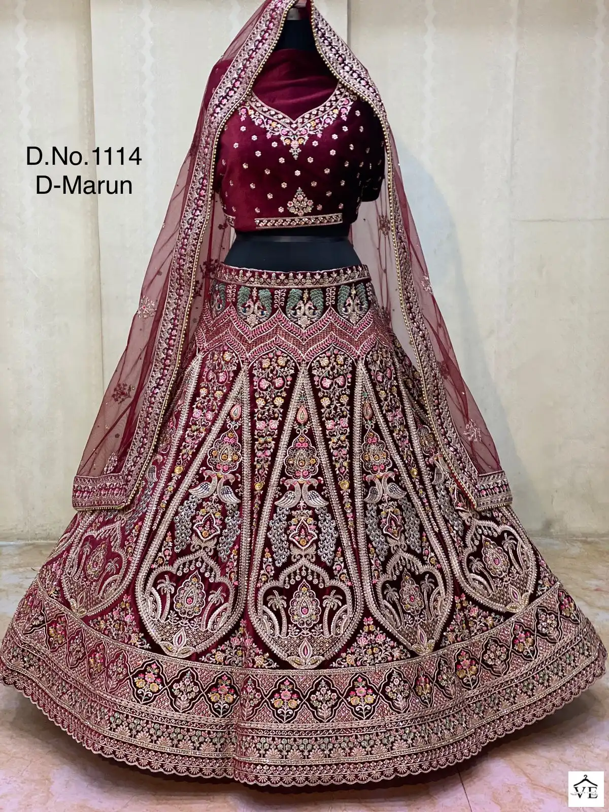 Pc Bridal Velvet Wholesale Lehenga Catalog — Wholesale Lehenga, MPA wholesale from Surat — view 4
