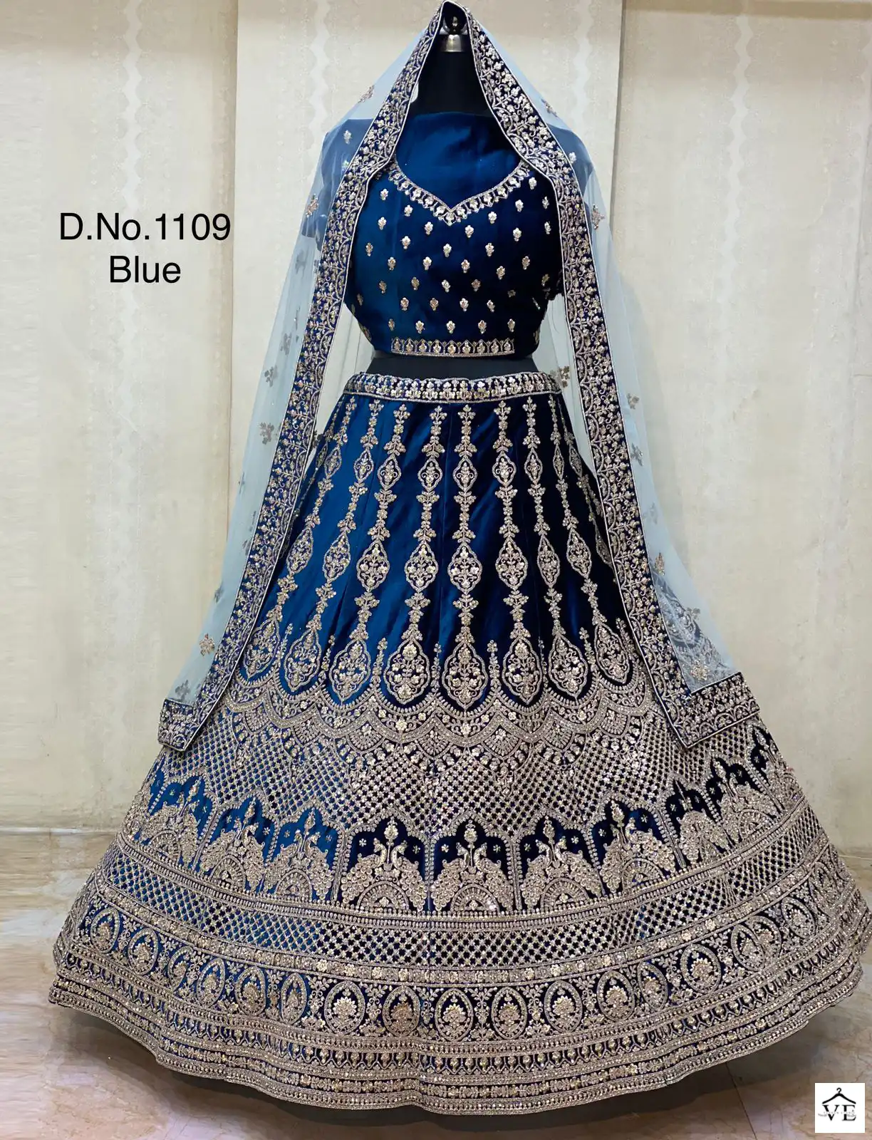 Pc Bridal Velvet Wholesale Lehenga Catalog — Wholesale Lehenga, MPA wholesale from Surat — view 8