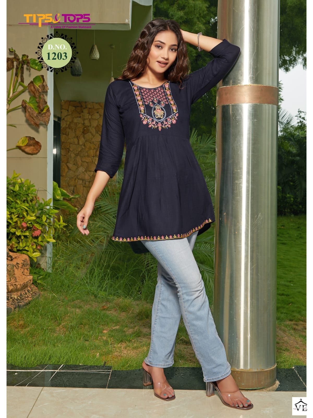 Tips & Tops Bubbly Vol 12 Heavy Rayon Slub 16Kg Wholesale Western Shorty Catalog — Wholesale Kurtis, MPA wholesale from Surat - Gallery Image 7
