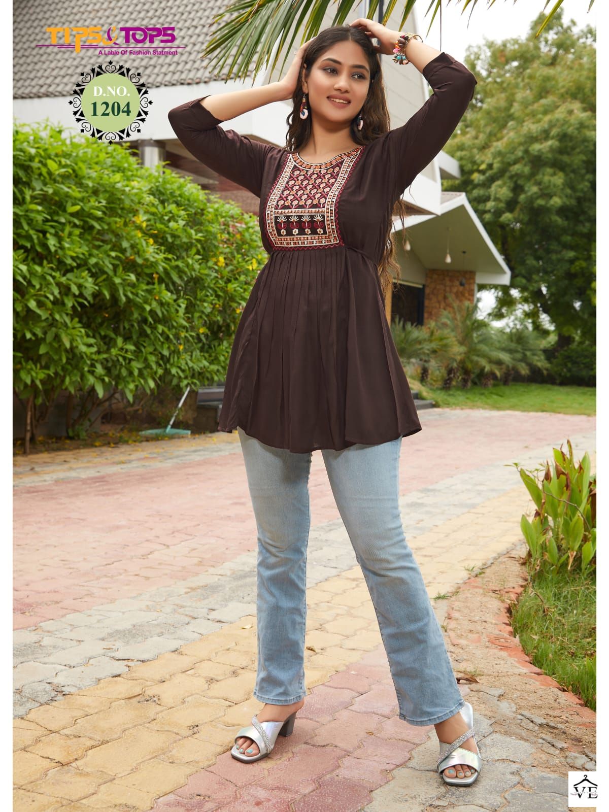 Tips & Tops Bubbly Vol 12 Heavy Rayon Slub 16Kg Wholesale Western Shorty Catalog — Wholesale Kurtis, MPA wholesale from Surat - Gallery Image 8