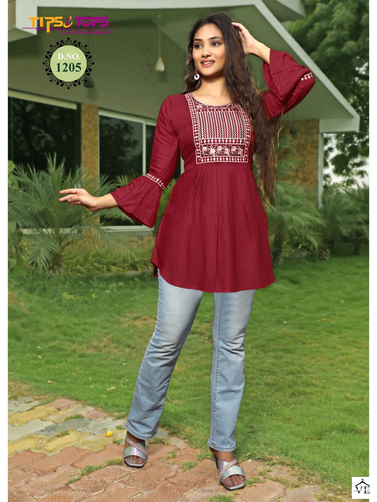 Tips & Tops Bubbly Vol 12 Heavy Rayon Slub 16Kg Wholesale Western Shorty Catalog — Wholesale Kurtis, MPA wholesale from Surat - Gallery Image 9