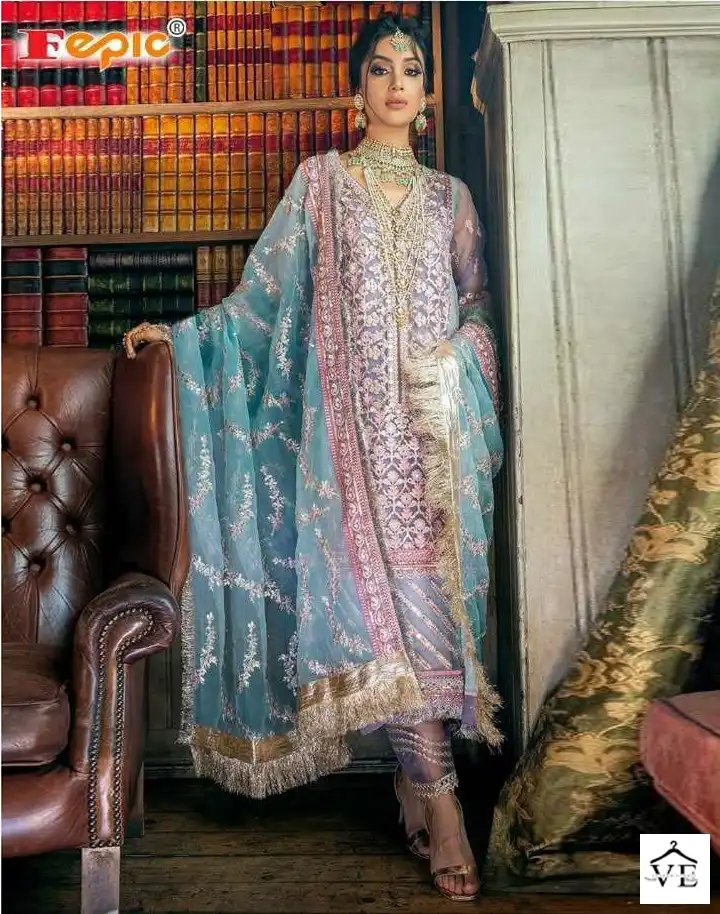 Fepic C 1015 Organza Wholesale Pakistani Salwar Suit Catalog — Wholesale Salwar Suits, MPA wholesale from Surat — view 1