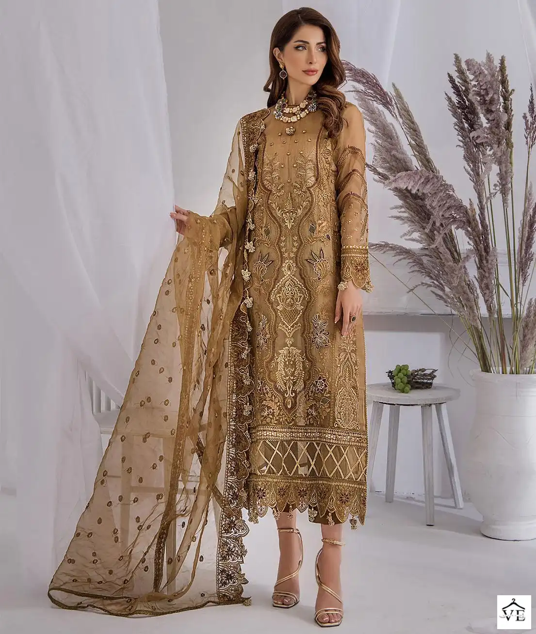 Fepic C 1558 Organza Wholesale Pakistani Salwar Suit Catalog — Wholesale Salwar Suits, MPA wholesale from Surat — view 1