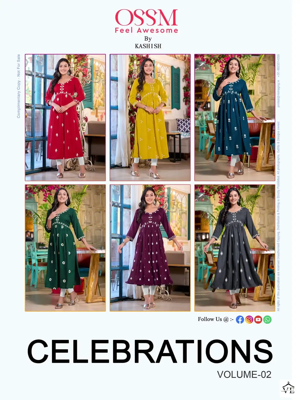 Ossm Celebrations Vol 2 Heavy Rayon 16Kg Wholesale Kurti Catalog — Wholesale Kurtis, MPA wholesale from Surat — view 7