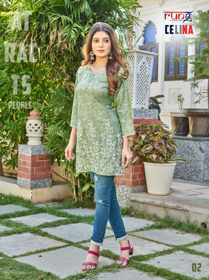Rung Celina Heavy Rayon Print Wholesale Kurtis Catalog — Wholesale Kurtis, MPA wholesale from Surat - Gallery Image 2