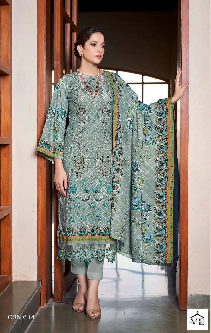 Levisha Chevron Nx Lawn Cotton Wholesale Pakistani Suits Catalog — Wholesale Salwar Suits, Levisha wholesale from Surat — view 6