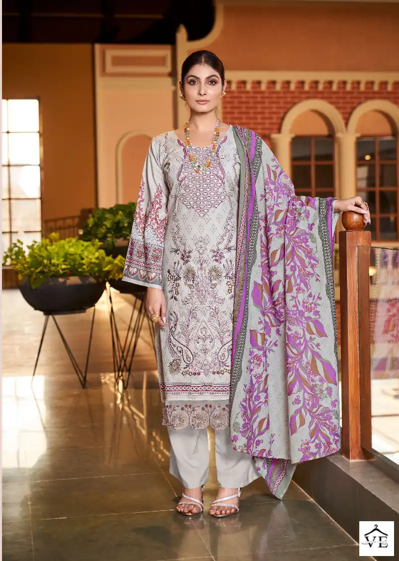 Levisha Chevron Nx Lawn Cotton Wholesale Pakistani Suits Catalog — Wholesale Salwar Suits, Levisha wholesale from Surat - Gallery Image 3