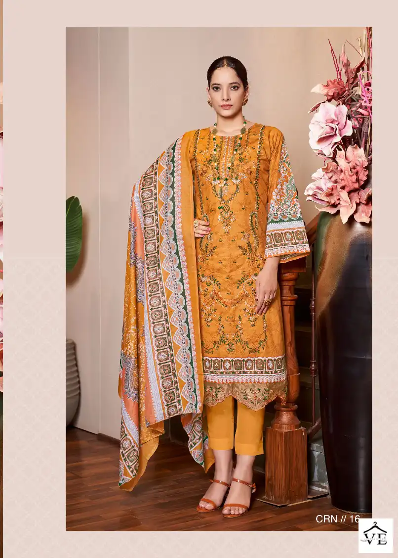 Levisha Chevron Nx Lawn Cotton Wholesale Pakistani Suits Catalog — Wholesale Salwar Suits, Levisha wholesale from Surat - Gallery Image 4