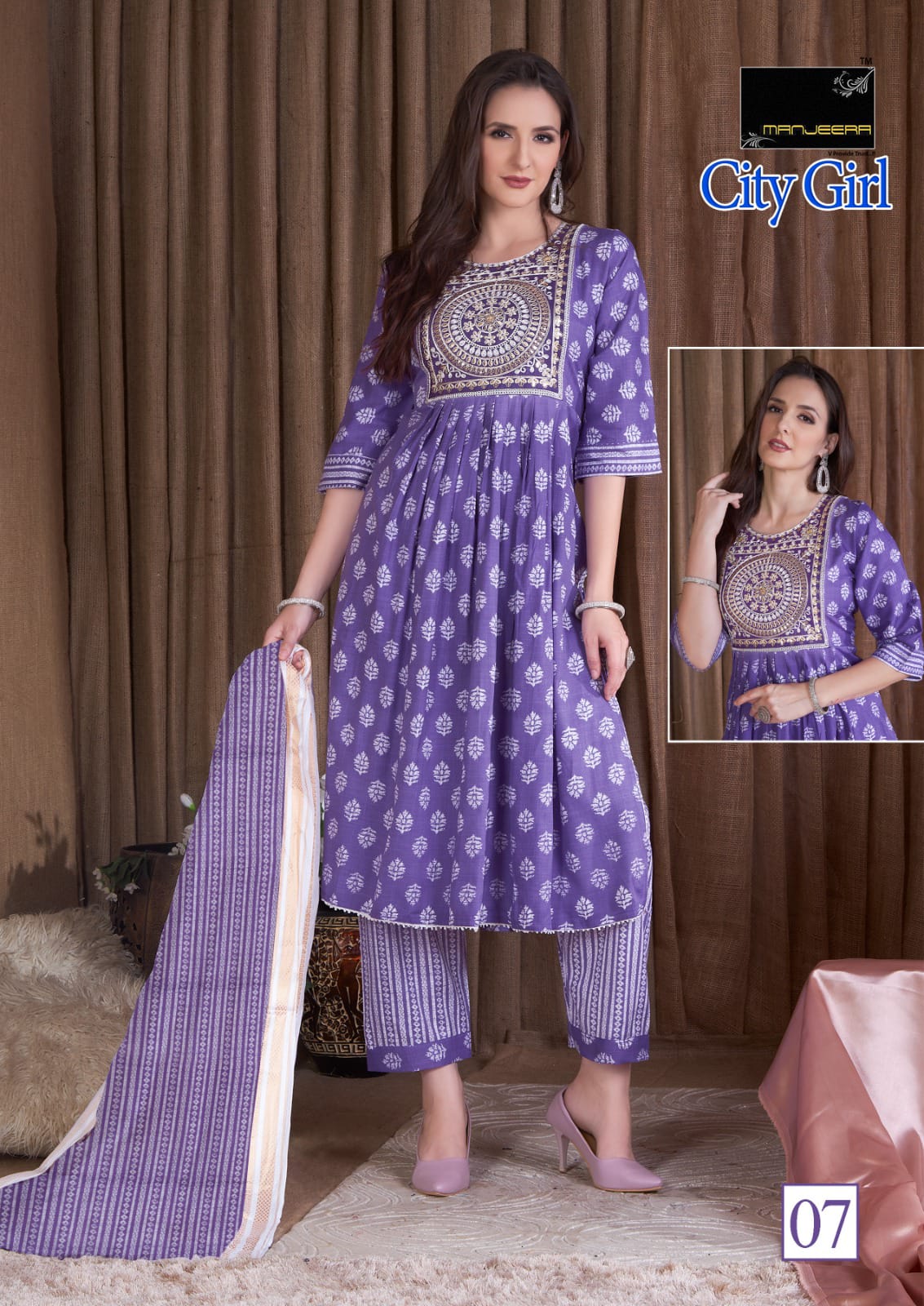 Manjeera City Girl Rayon Wholesale Readymade Salwar Suit Catalog — Wholesale Salwar Suits, MPA wholesale from Surat — view 2