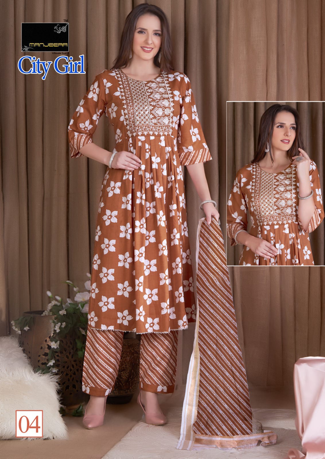 Manjeera City Girl Rayon Wholesale Readymade Salwar Suit Catalog — Wholesale Salwar Suits, MPA wholesale from Surat — view 3