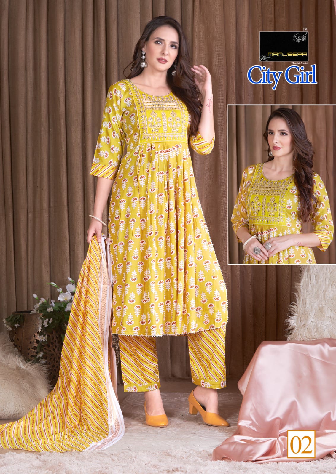 Manjeera City Girl Rayon Wholesale Readymade Salwar Suit Catalog — Wholesale Salwar Suits, MPA wholesale from Surat — view 6